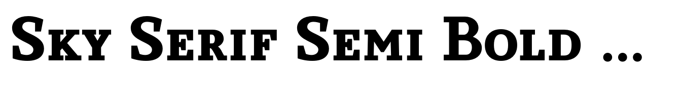 Sky Serif Semi Bold SC